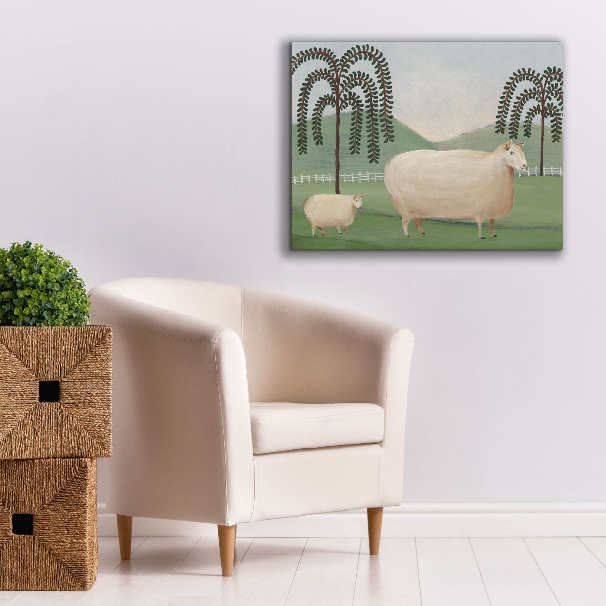 'Folk Farm I' by Regina Moore, Canvas Wall Art,34 x 26