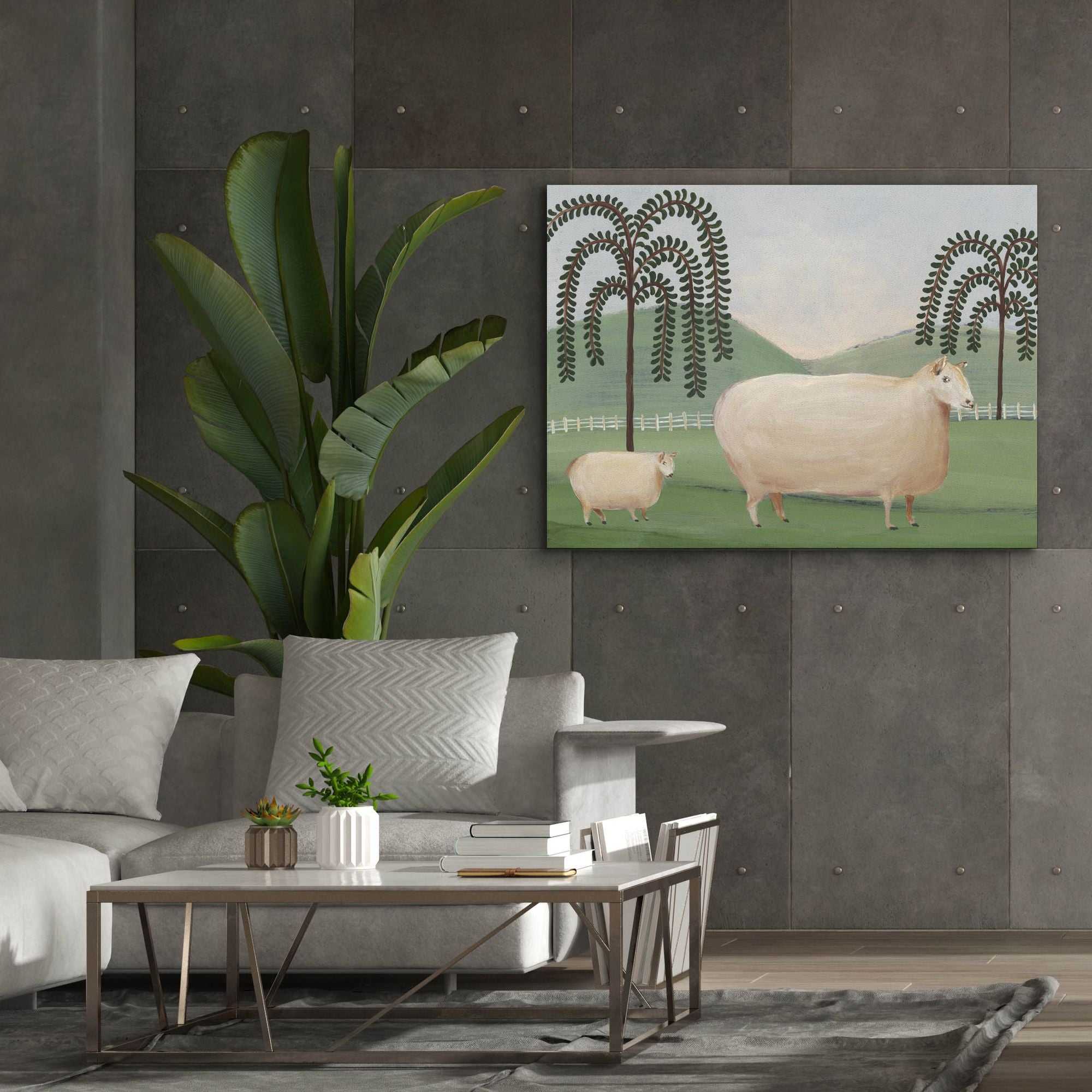 'Folk Farm I' by Regina Moore, Canvas Wall Art,54x40