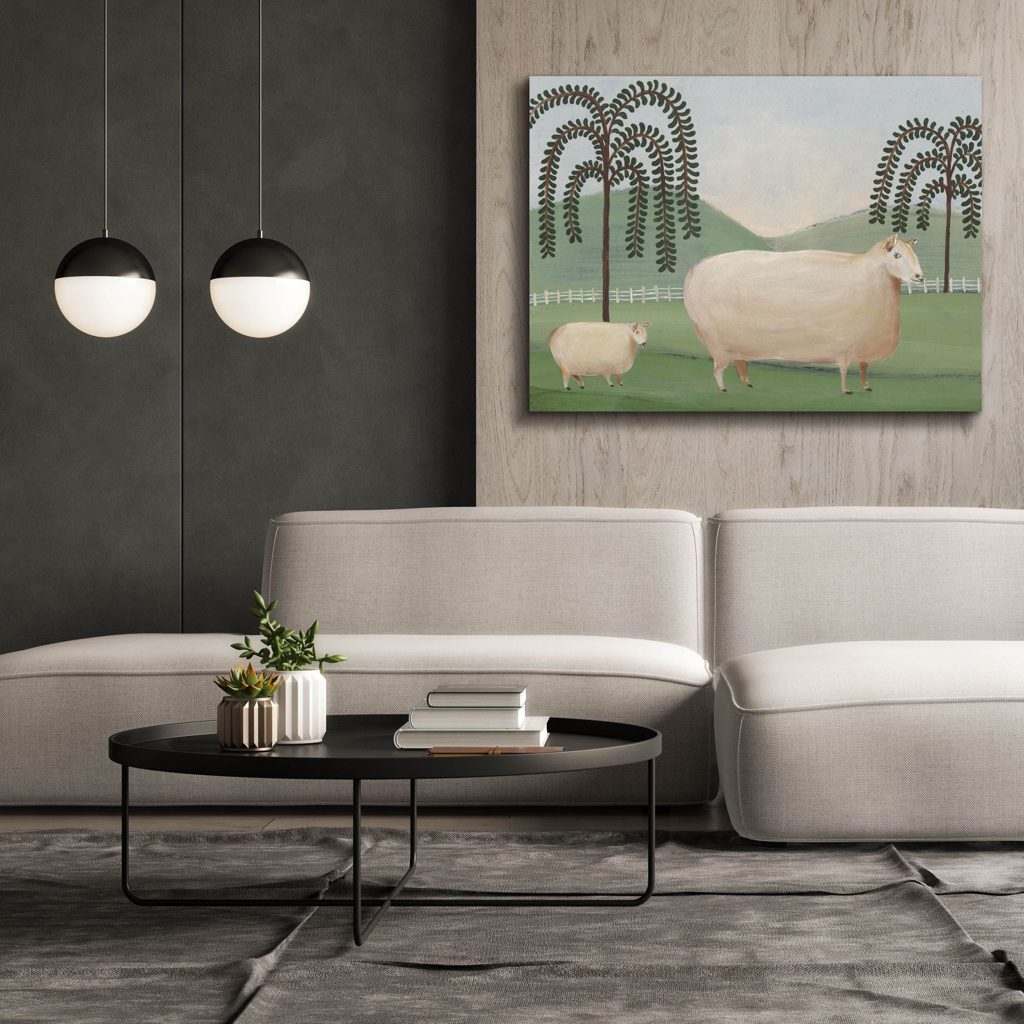 'Folk Farm I' by Regina Moore, Canvas Wall Art,54x40