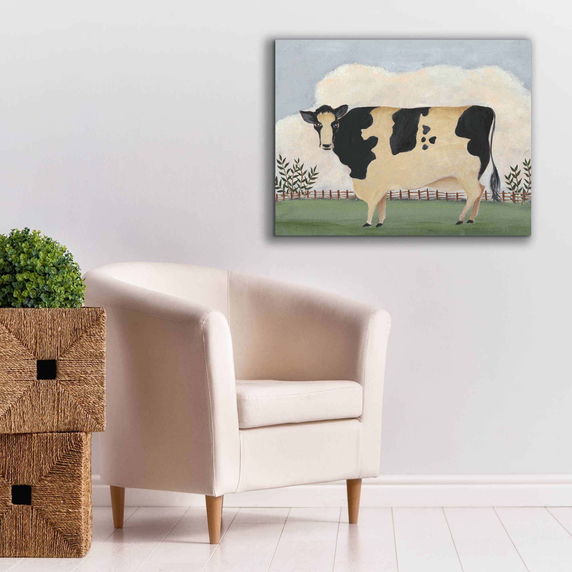 'Folk Farm II' by Regina Moore, Canvas Wall Art,34 x 26