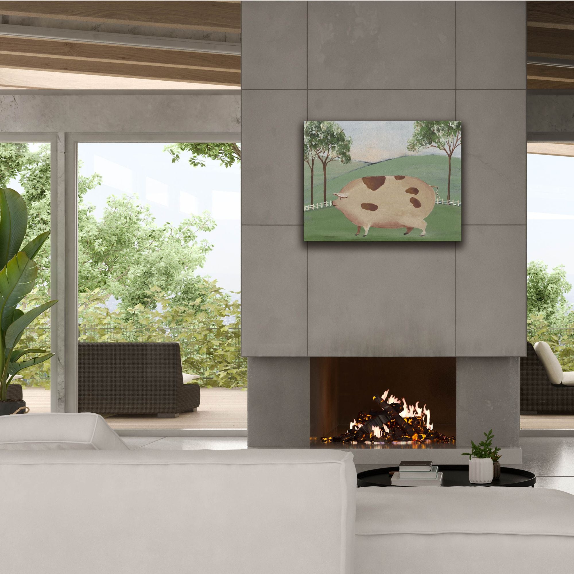 'Folk Farm III' by Regina Moore, Canvas Wall Art,34 x 26