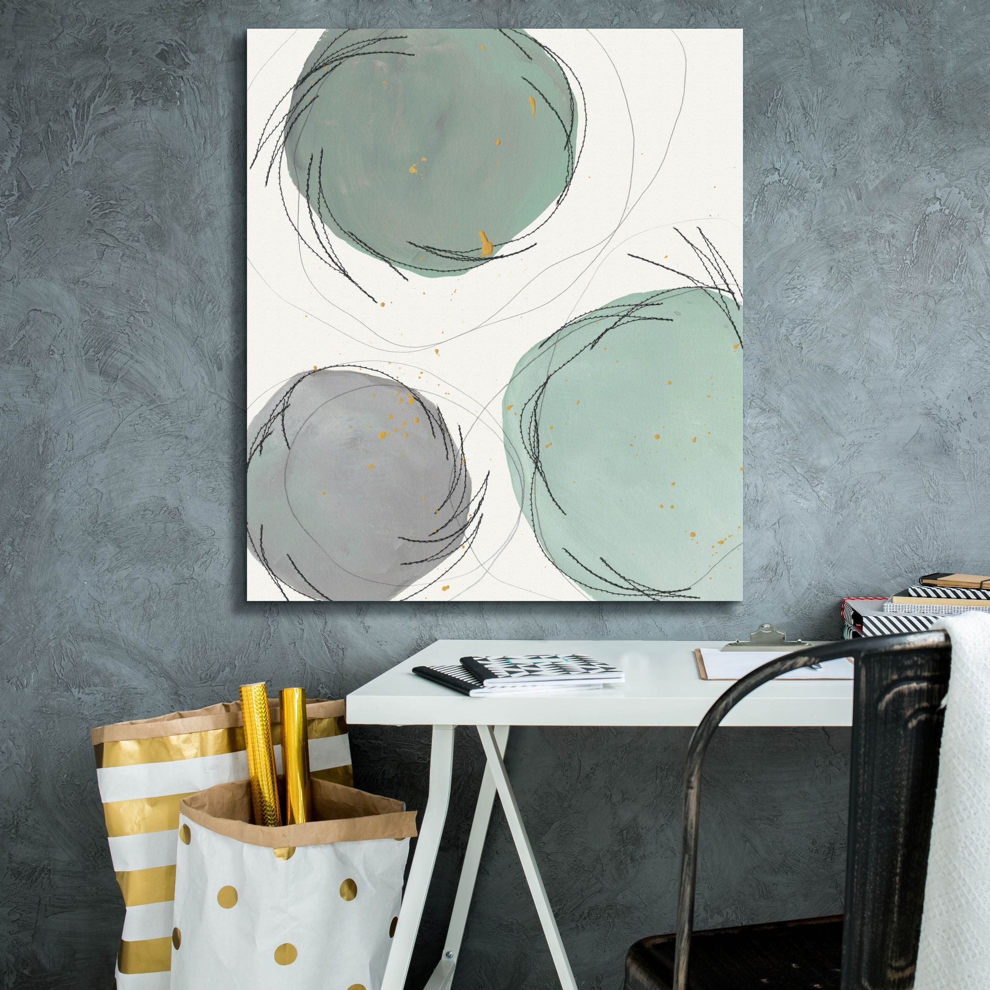 'Encircled Orbits II' by Regina Moore, Canvas Wall Art,26x30