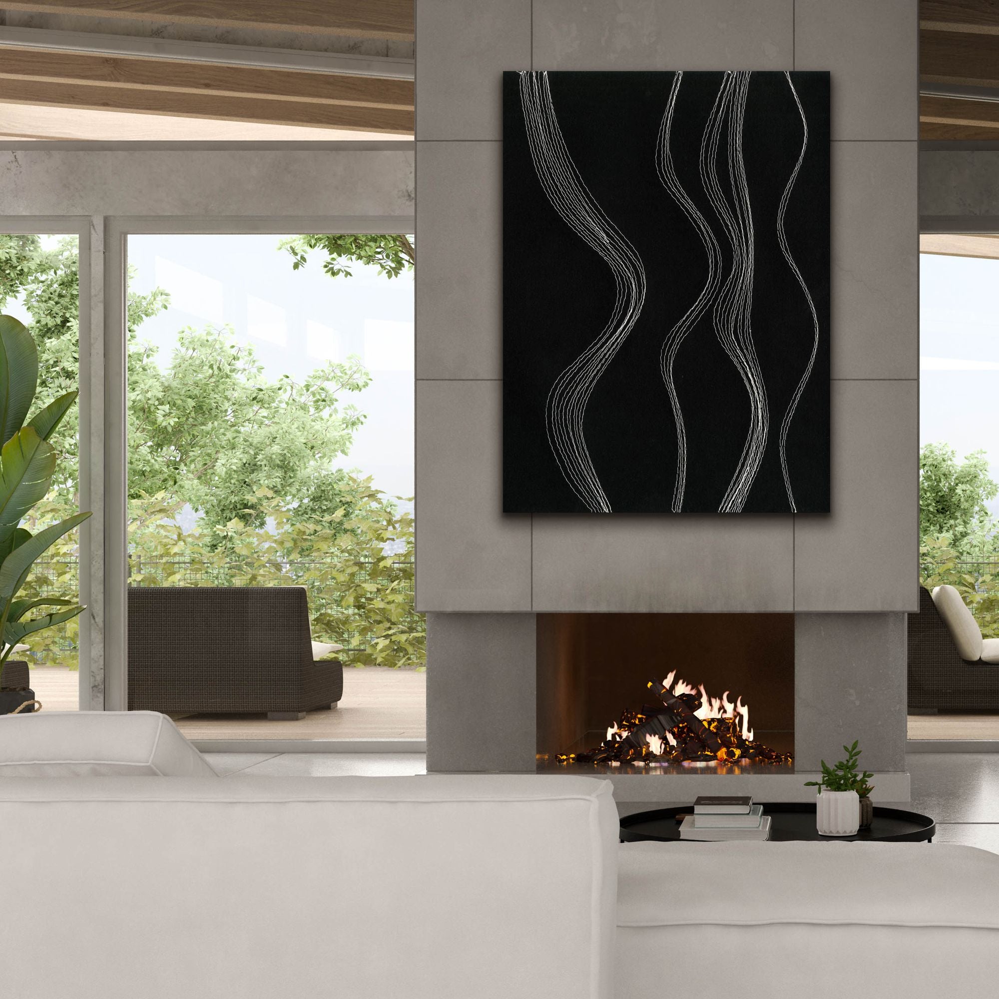 'Rippling Stitches II' by Regina Moore, Canvas Wall Art,40x54