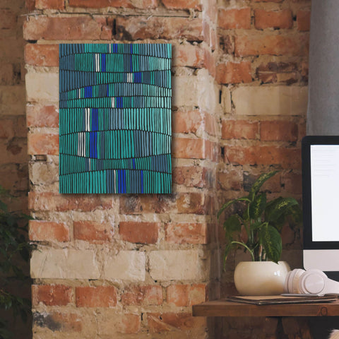 Image of 'Teal Tribal I' by Regina Moore, Canvas Wall Art,12 x 16