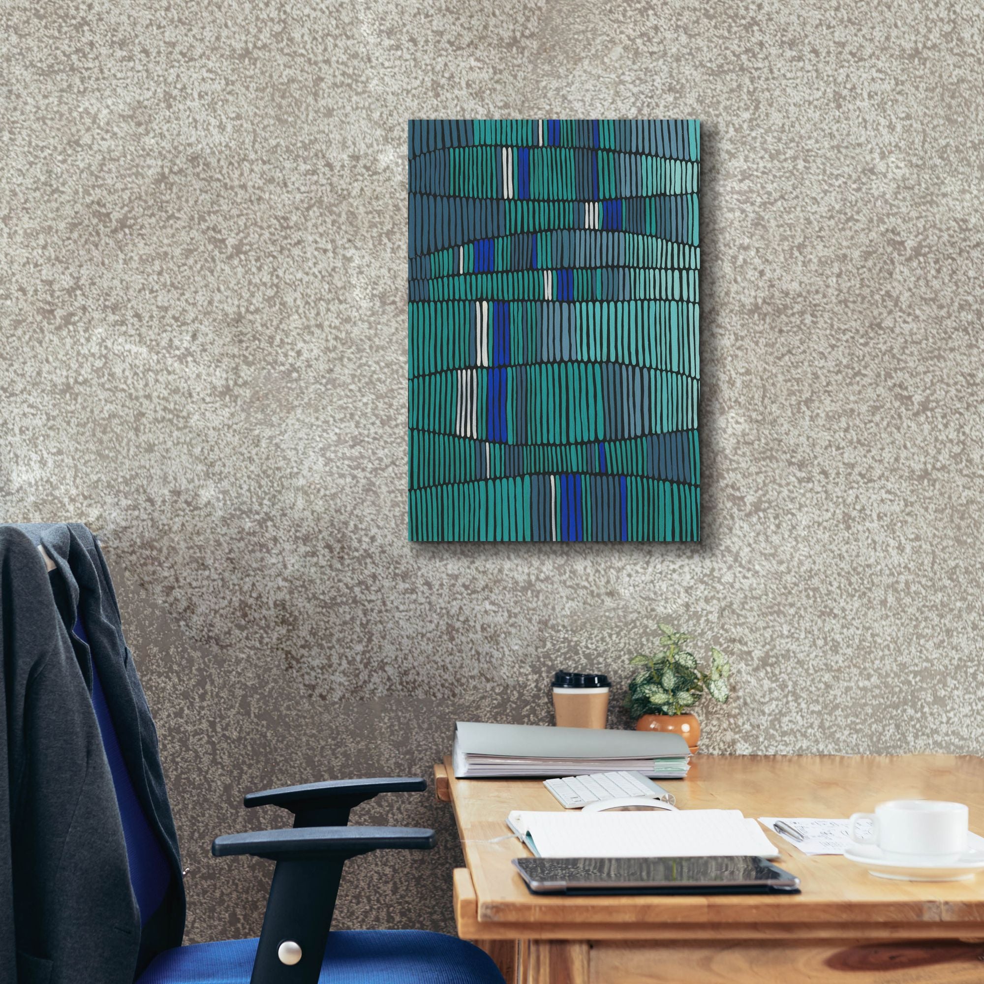 'Teal Tribal I' by Regina Moore, Canvas Wall Art,18 x 26