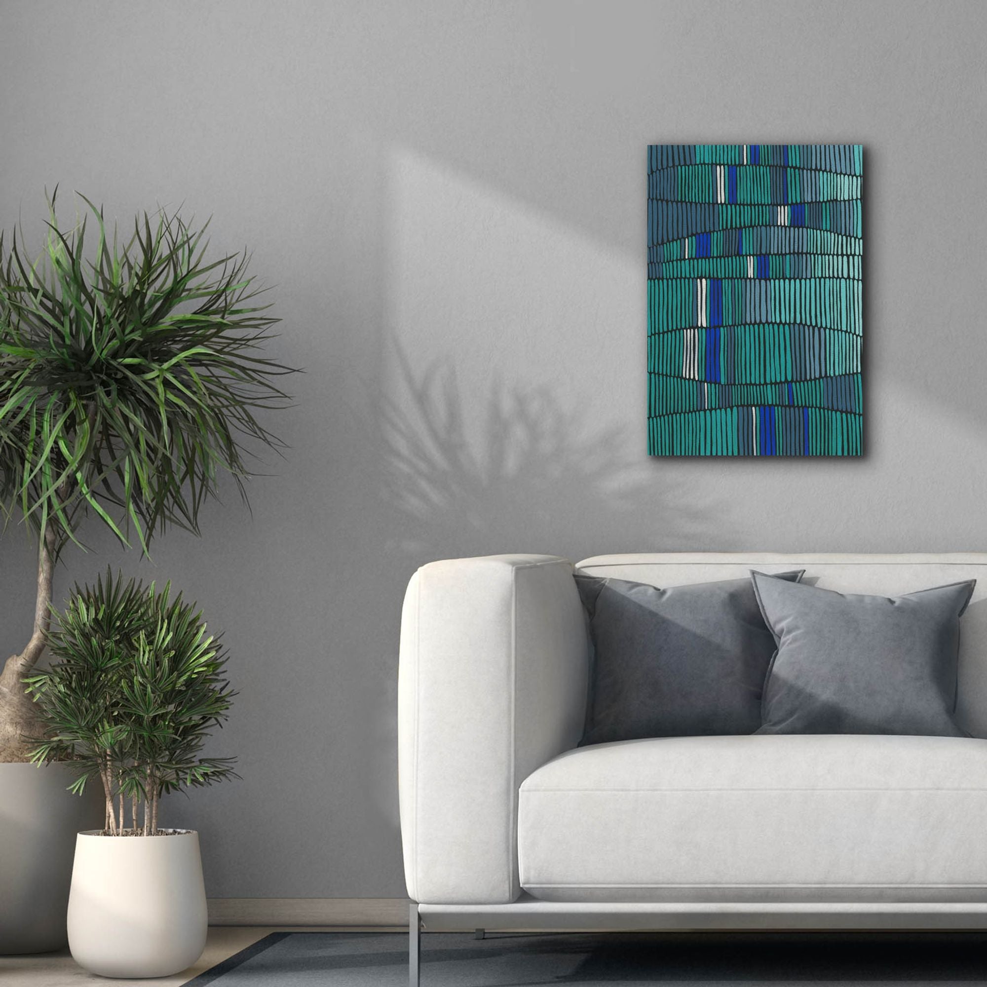 'Teal Tribal I' by Regina Moore, Canvas Wall Art,18 x 26