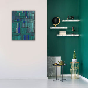 'Teal Tribal I' by Regina Moore, Canvas Wall Art,26 x 34