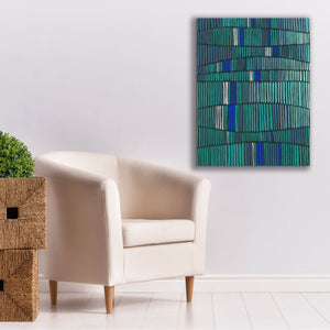 'Teal Tribal I' by Regina Moore, Canvas Wall Art,26 x 34