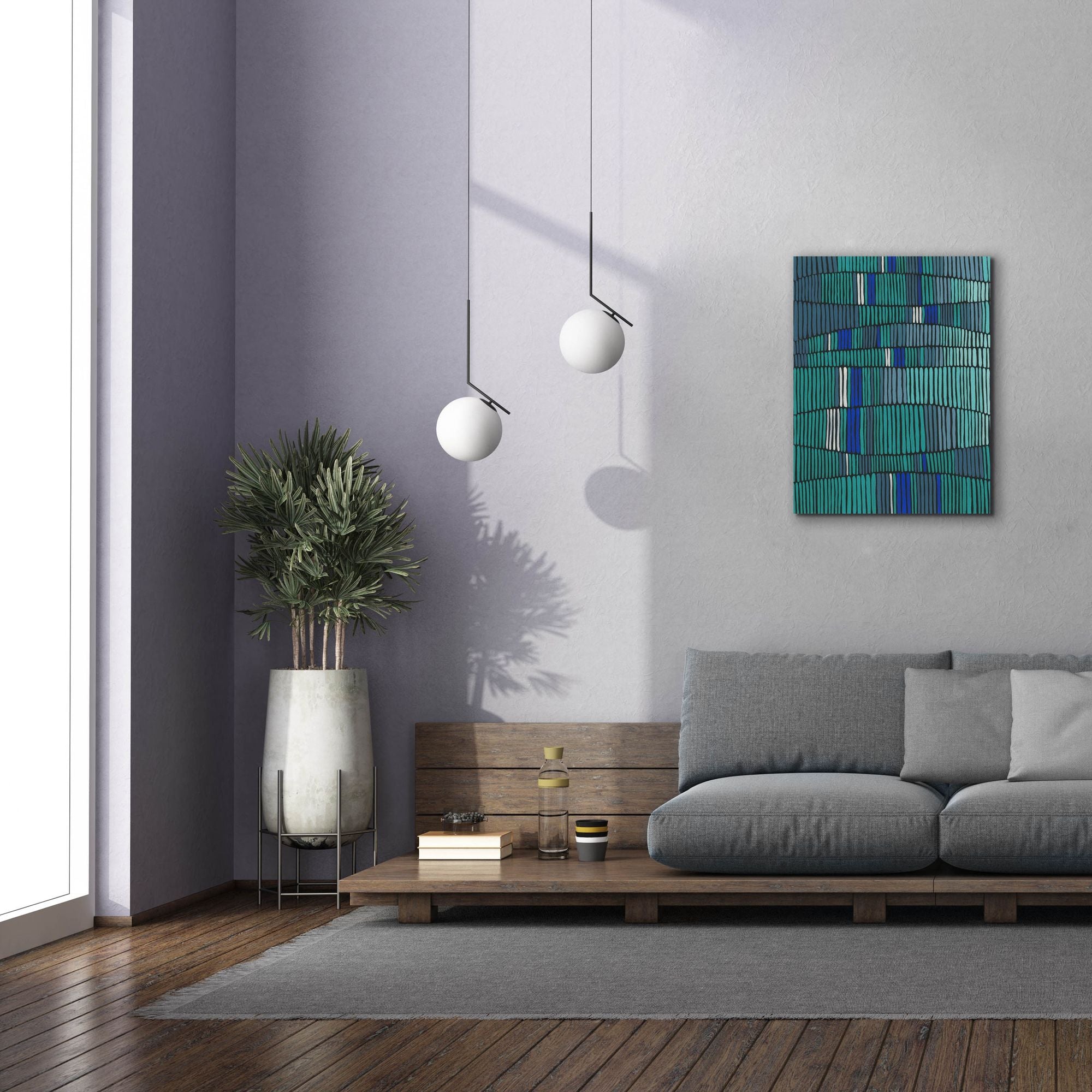 'Teal Tribal I' by Regina Moore, Canvas Wall Art,26 x 34