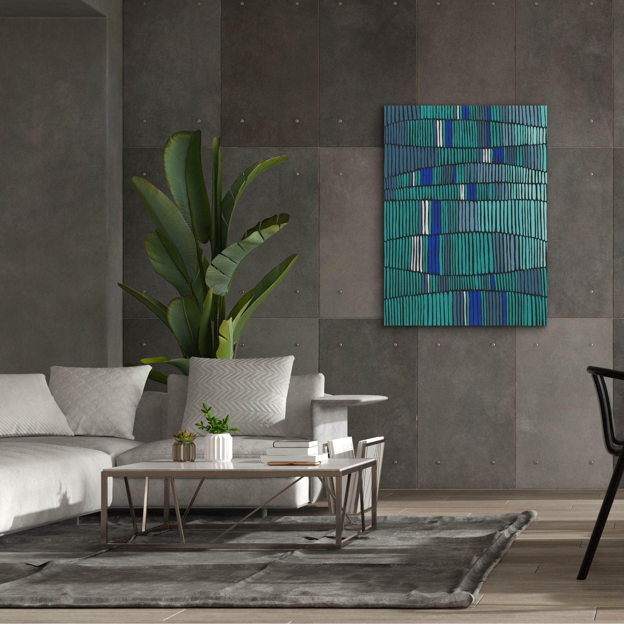 'Teal Tribal I' by Regina Moore, Canvas Wall Art,40x54