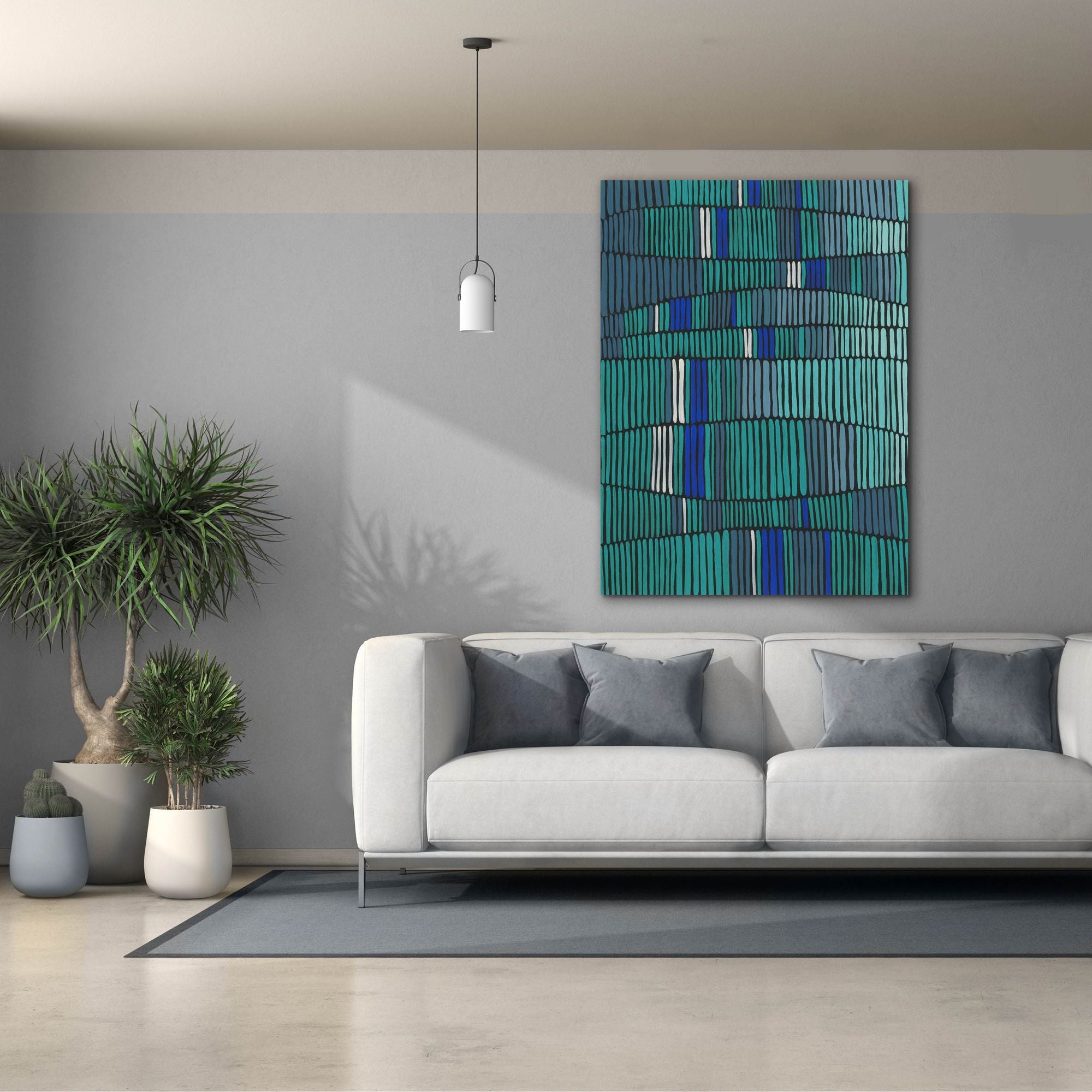 'Teal Tribal I' by Regina Moore, Canvas Wall Art,40x54