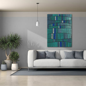 'Teal Tribal I' by Regina Moore, Canvas Wall Art,40x54