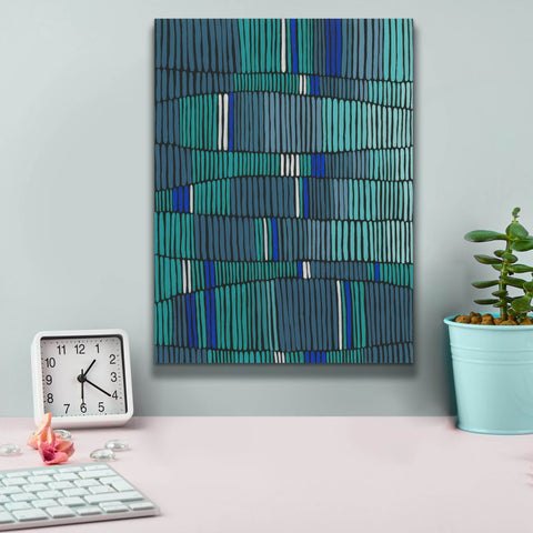 Image of 'Teal Tribal II' by Regina Moore, Canvas Wall Art,12 x 16