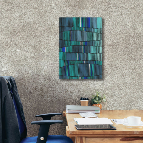 Image of 'Teal Tribal II' by Regina Moore, Canvas Wall Art,18 x 26