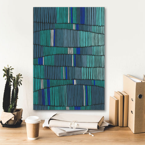 Image of 'Teal Tribal II' by Regina Moore, Canvas Wall Art,18 x 26