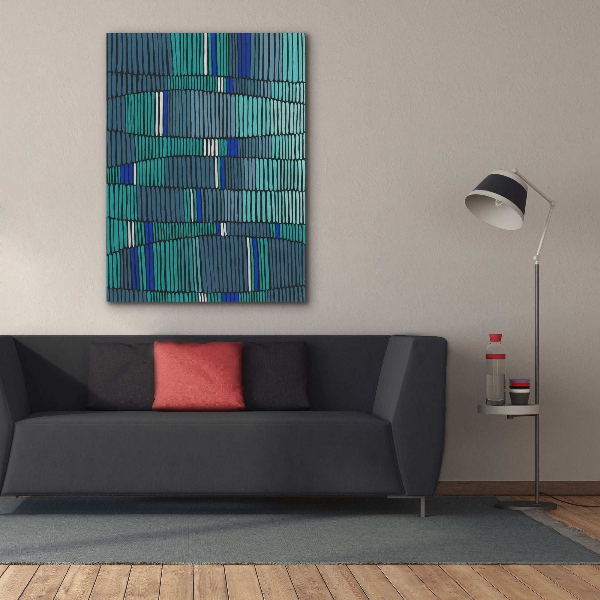 'Teal Tribal II' by Regina Moore, Canvas Wall Art,40x54