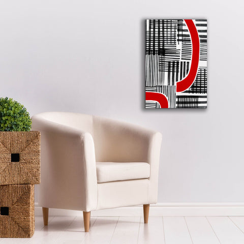Image of 'Red Interrupted I' by Regina Moore, Canvas Wall Art,18 x 26