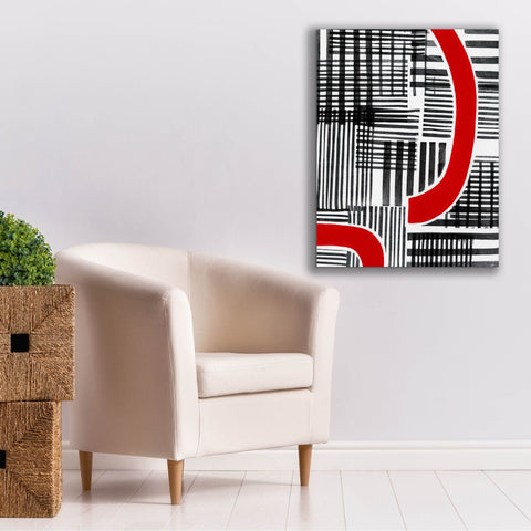 Image of 'Red Interrupted I' by Regina Moore, Canvas Wall Art,26 x 34