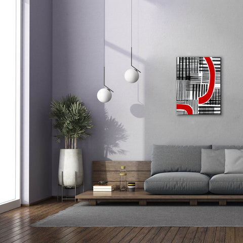 Image of 'Red Interrupted I' by Regina Moore, Canvas Wall Art,26 x 34