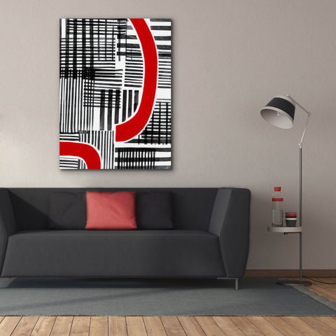 Image of 'Red Interrupted I' by Regina Moore, Canvas Wall Art,40x54