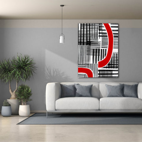Image of 'Red Interrupted I' by Regina Moore, Canvas Wall Art,40x54