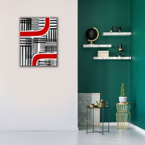 'Red Interrupted II' by Regina Moore, Canvas Wall Art,26 x 34