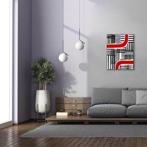 'Red Interrupted II' by Regina Moore, Canvas Wall Art,26 x 34