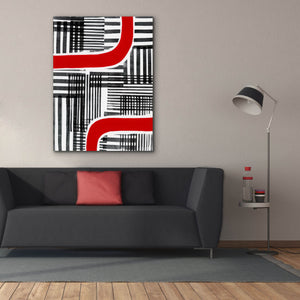 'Red Interrupted II' by Regina Moore, Canvas Wall Art,40x54
