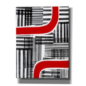 'Red Interrupted II' by Regina Moore, Canvas Wall Art