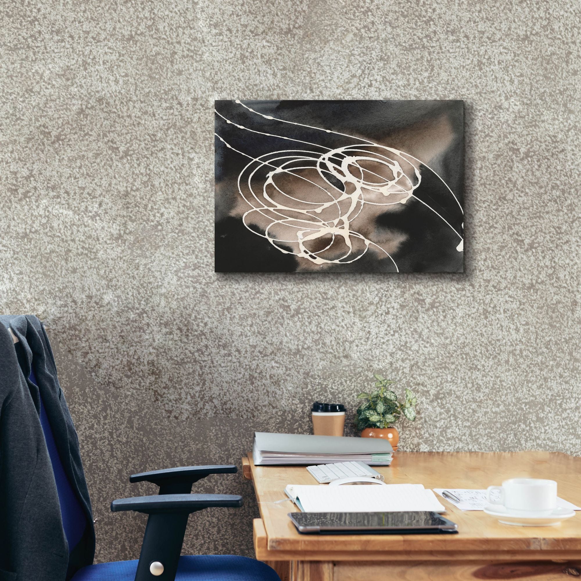 'Midnight Swirl I' by Regina Moore, Canvas Wall Art,26 x 18