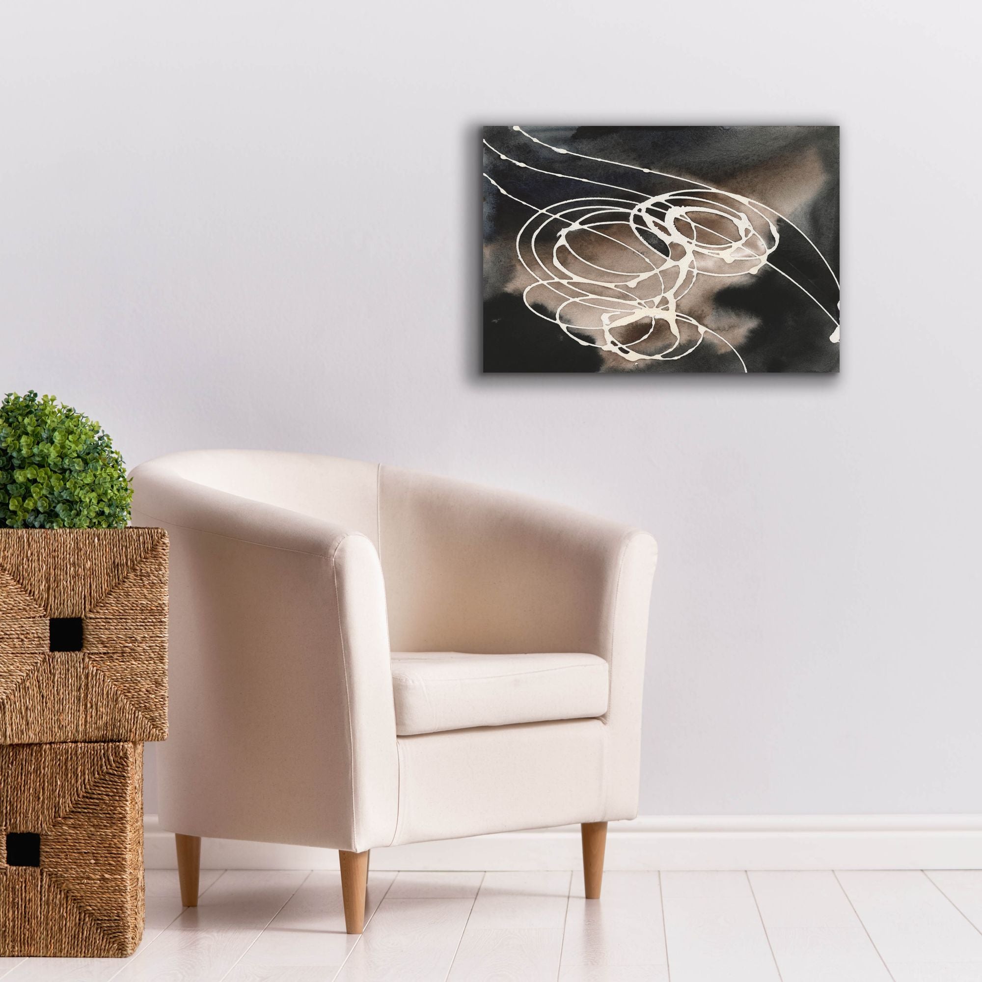 'Midnight Swirl I' by Regina Moore, Canvas Wall Art,26 x 18