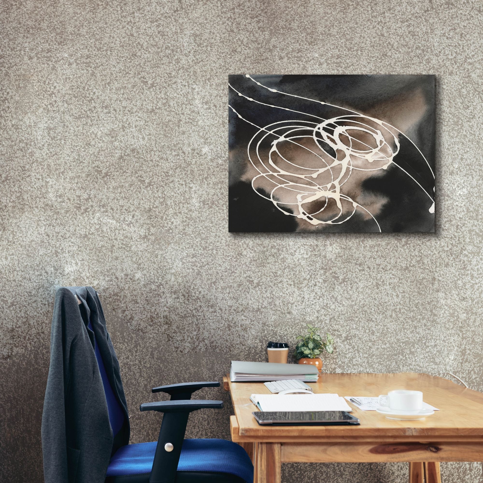 'Midnight Swirl I' by Regina Moore, Canvas Wall Art,34 x 26