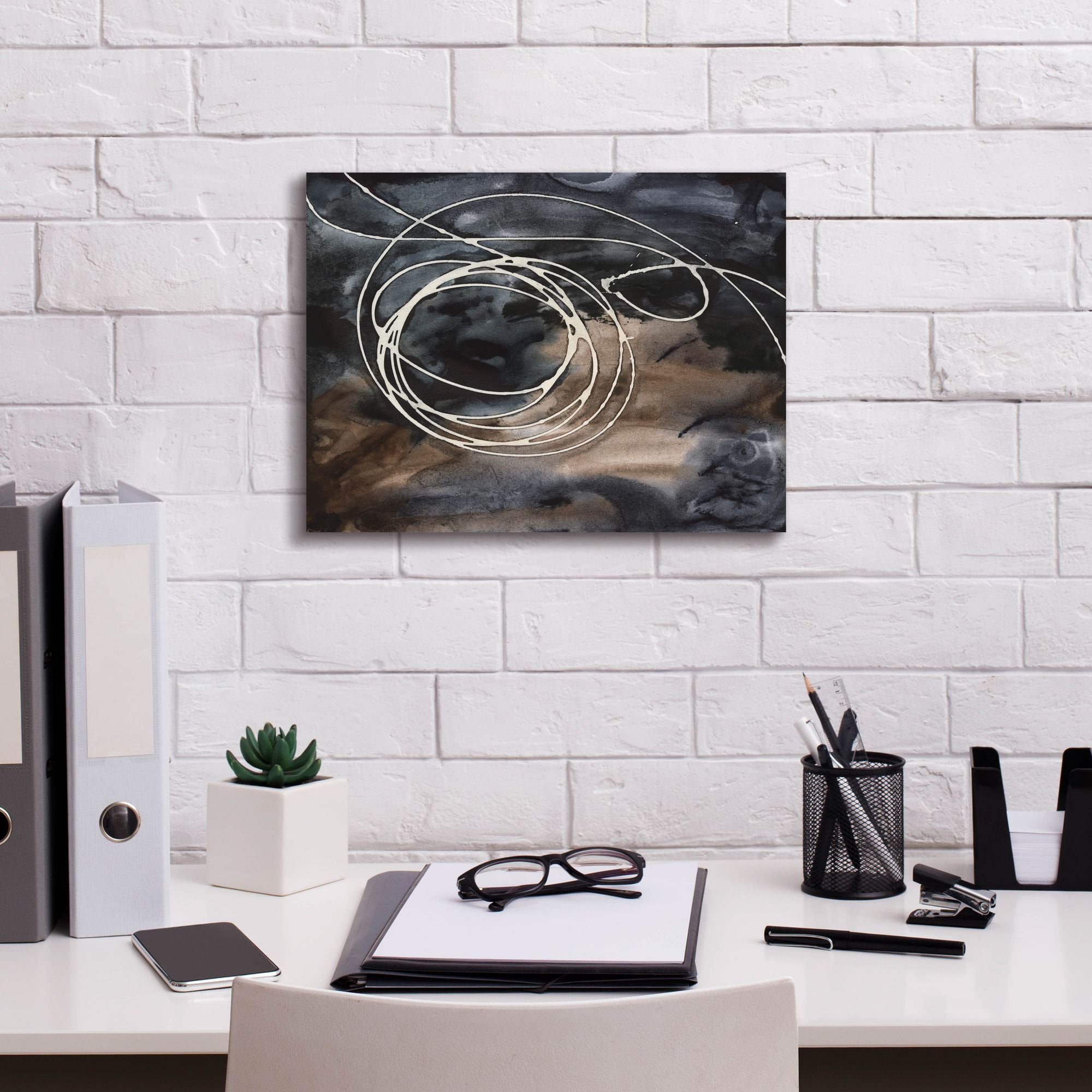'Midnight Swirl II' by Regina Moore, Canvas Wall Art,16 x 12