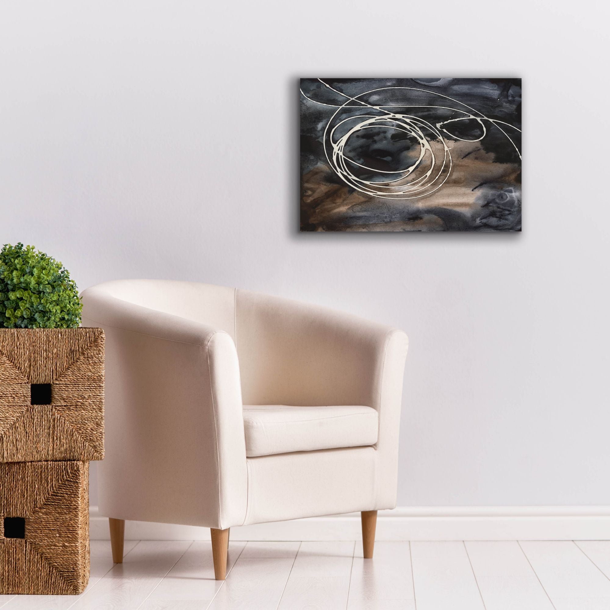 'Midnight Swirl II' by Regina Moore, Canvas Wall Art,26 x 18