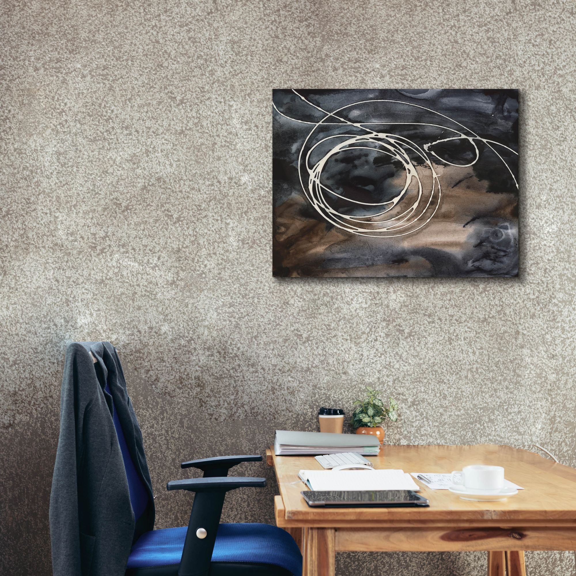 'Midnight Swirl II' by Regina Moore, Canvas Wall Art,34 x 26