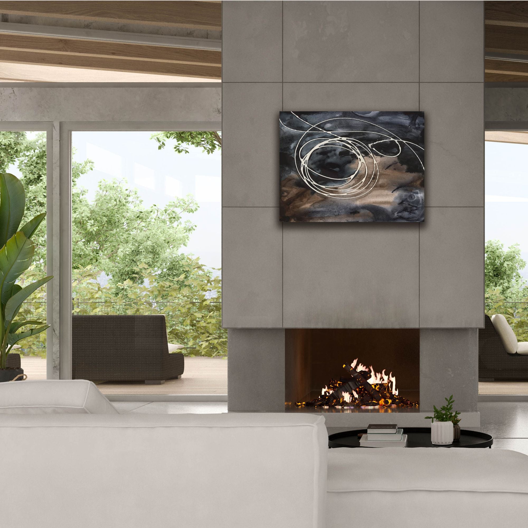 'Midnight Swirl II' by Regina Moore, Canvas Wall Art,34 x 26