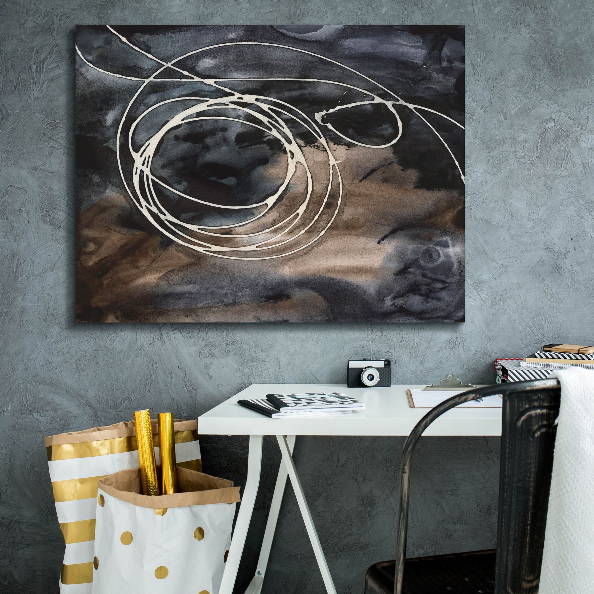 'Midnight Swirl II' by Regina Moore, Canvas Wall Art,34 x 26