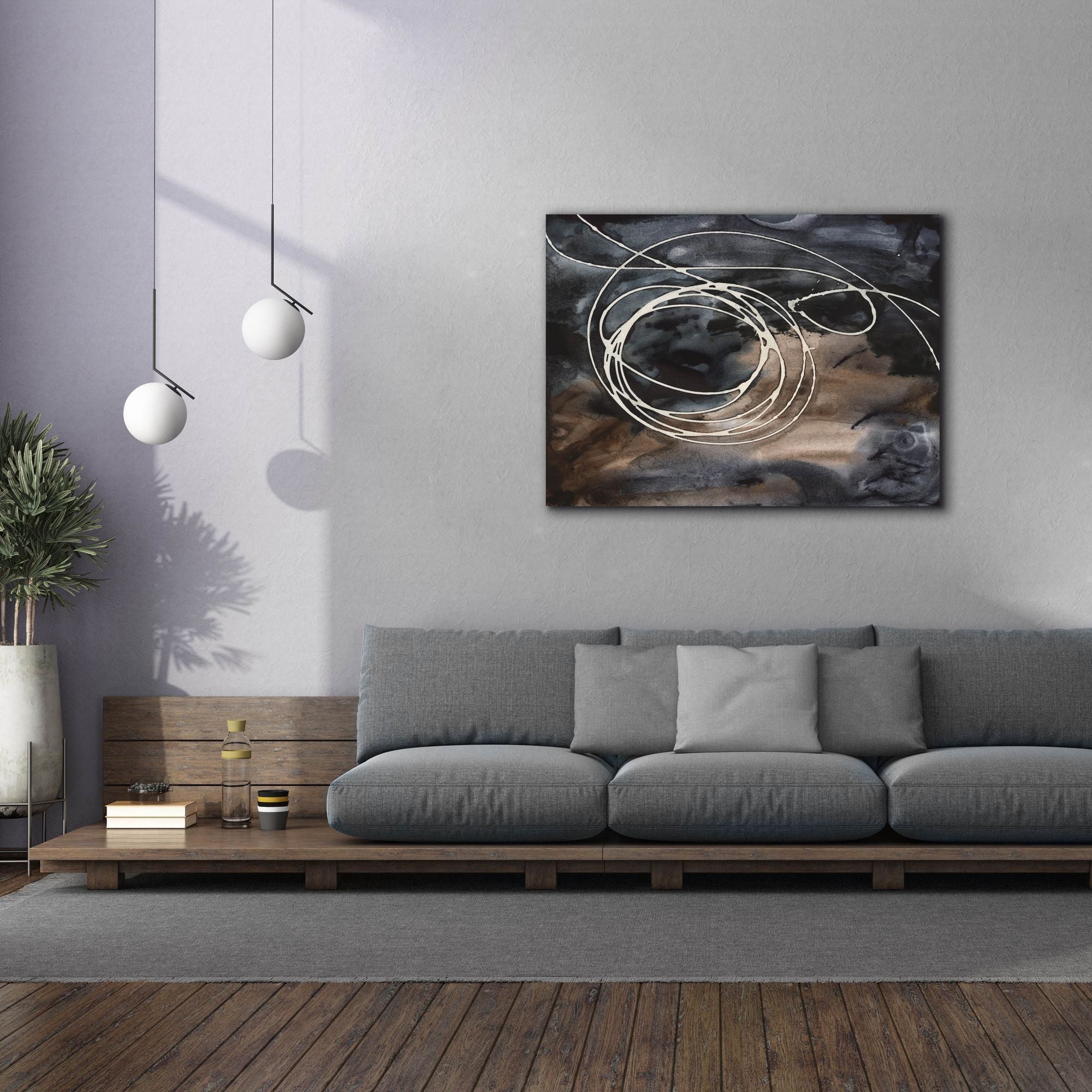 'Midnight Swirl II' by Regina Moore, Canvas Wall Art,54x40