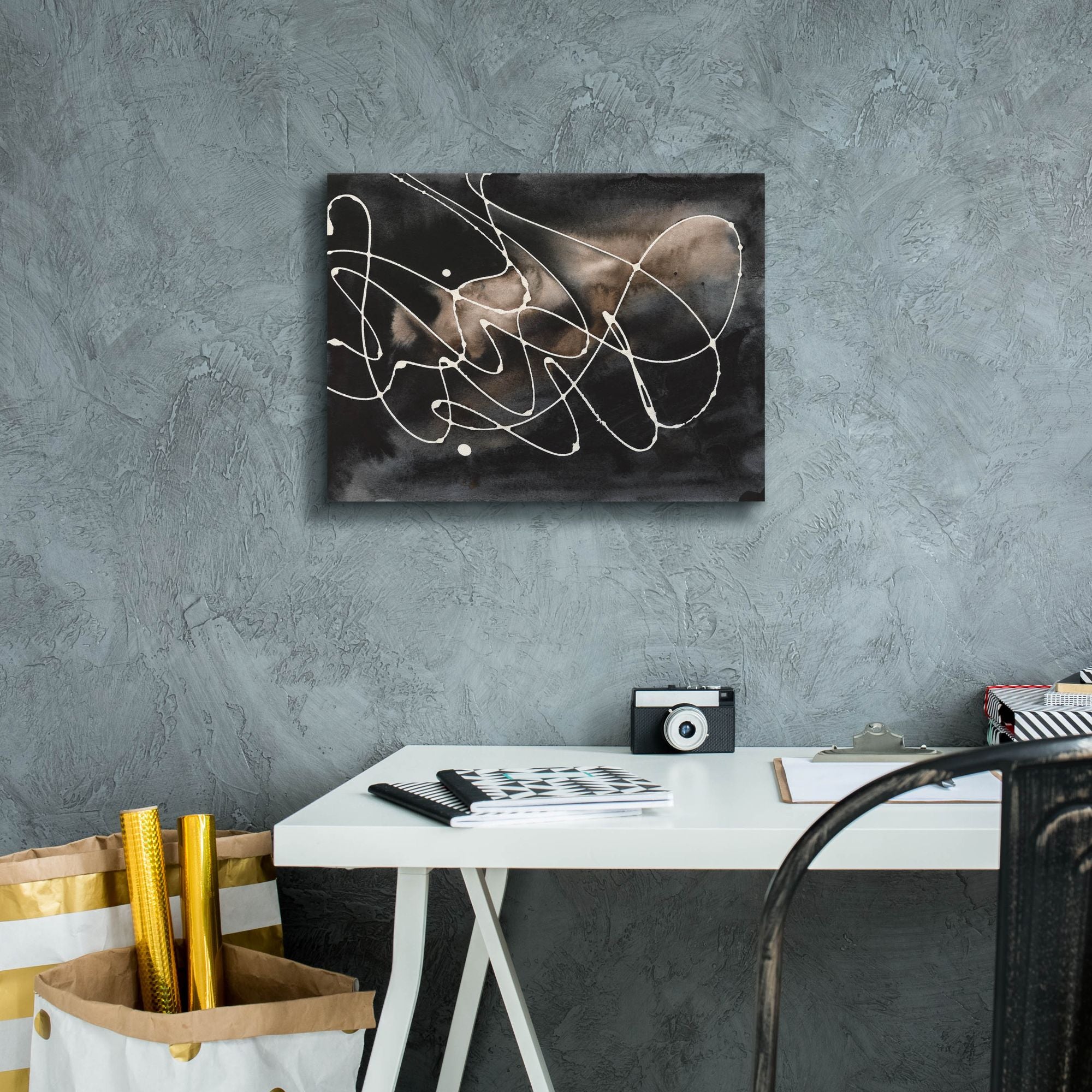 'Midnight Swirl III' by Regina Moore, Canvas Wall Art,16 x 12