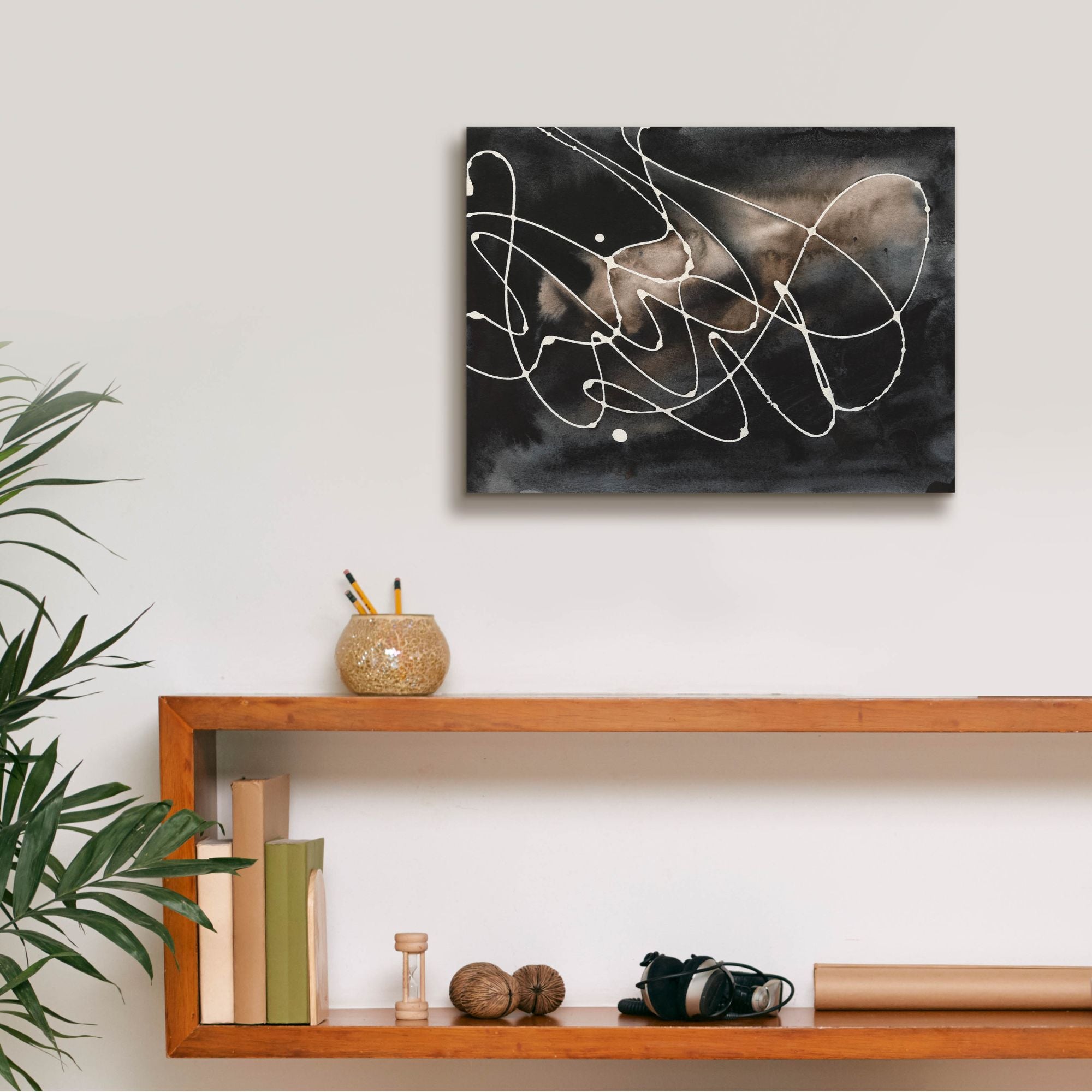 'Midnight Swirl III' by Regina Moore, Canvas Wall Art,16 x 12