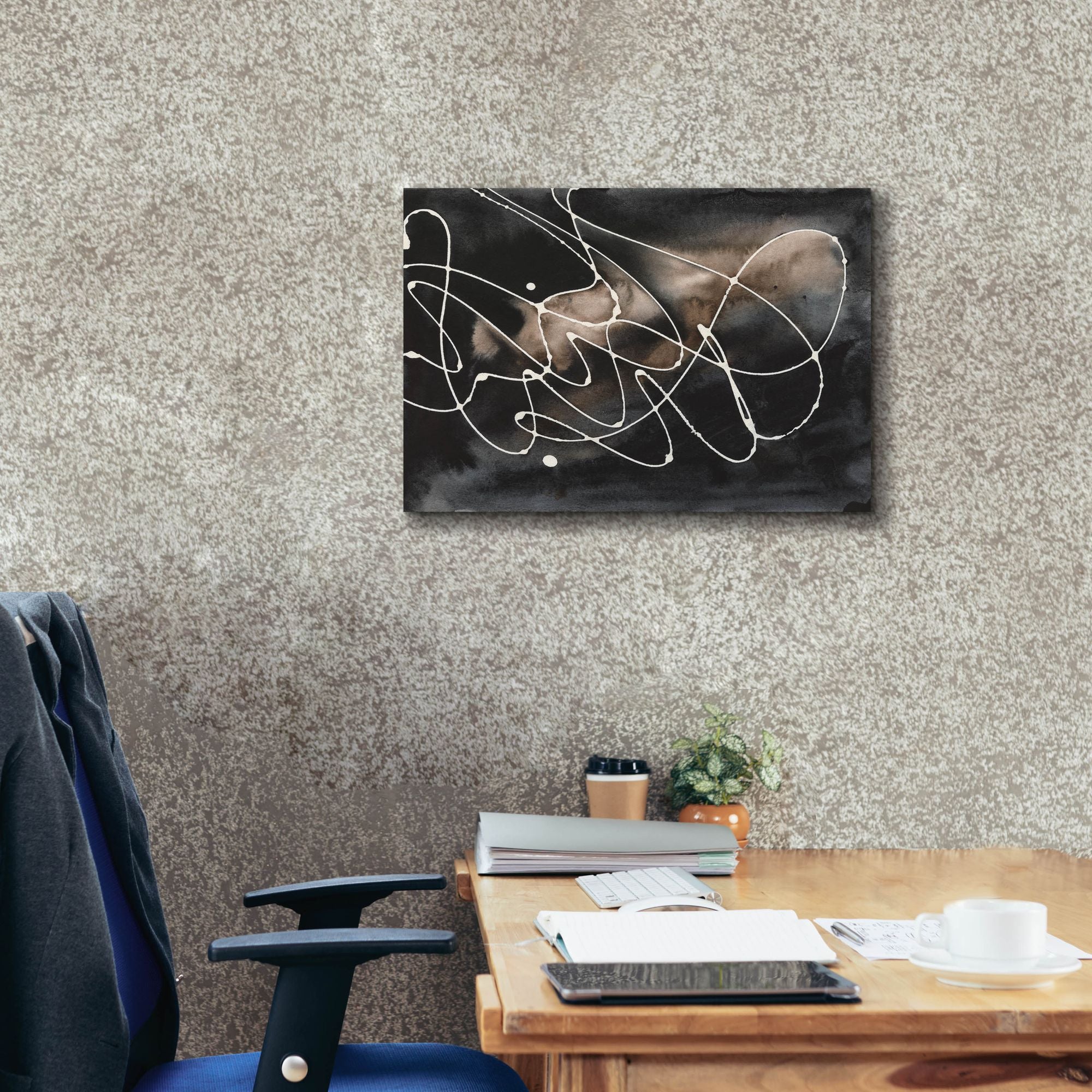 'Midnight Swirl III' by Regina Moore, Canvas Wall Art,26 x 18