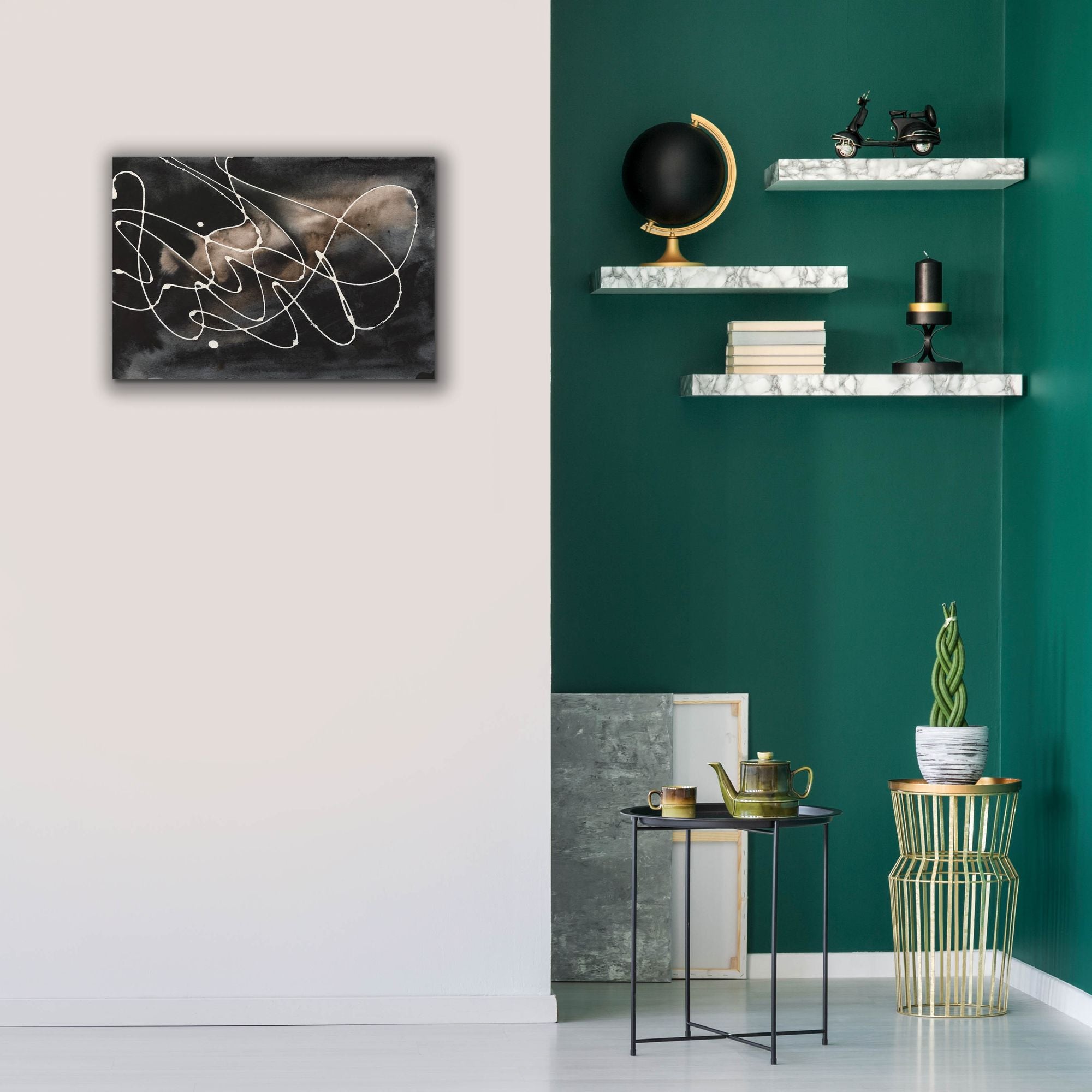 'Midnight Swirl III' by Regina Moore, Canvas Wall Art,26 x 18