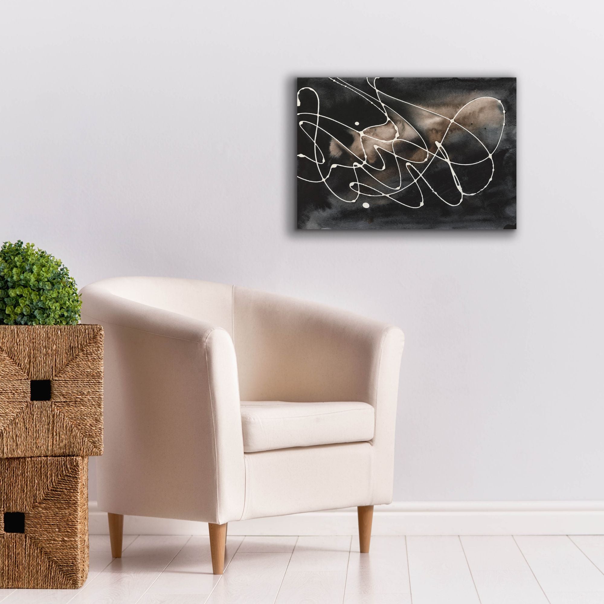 'Midnight Swirl III' by Regina Moore, Canvas Wall Art,26 x 18