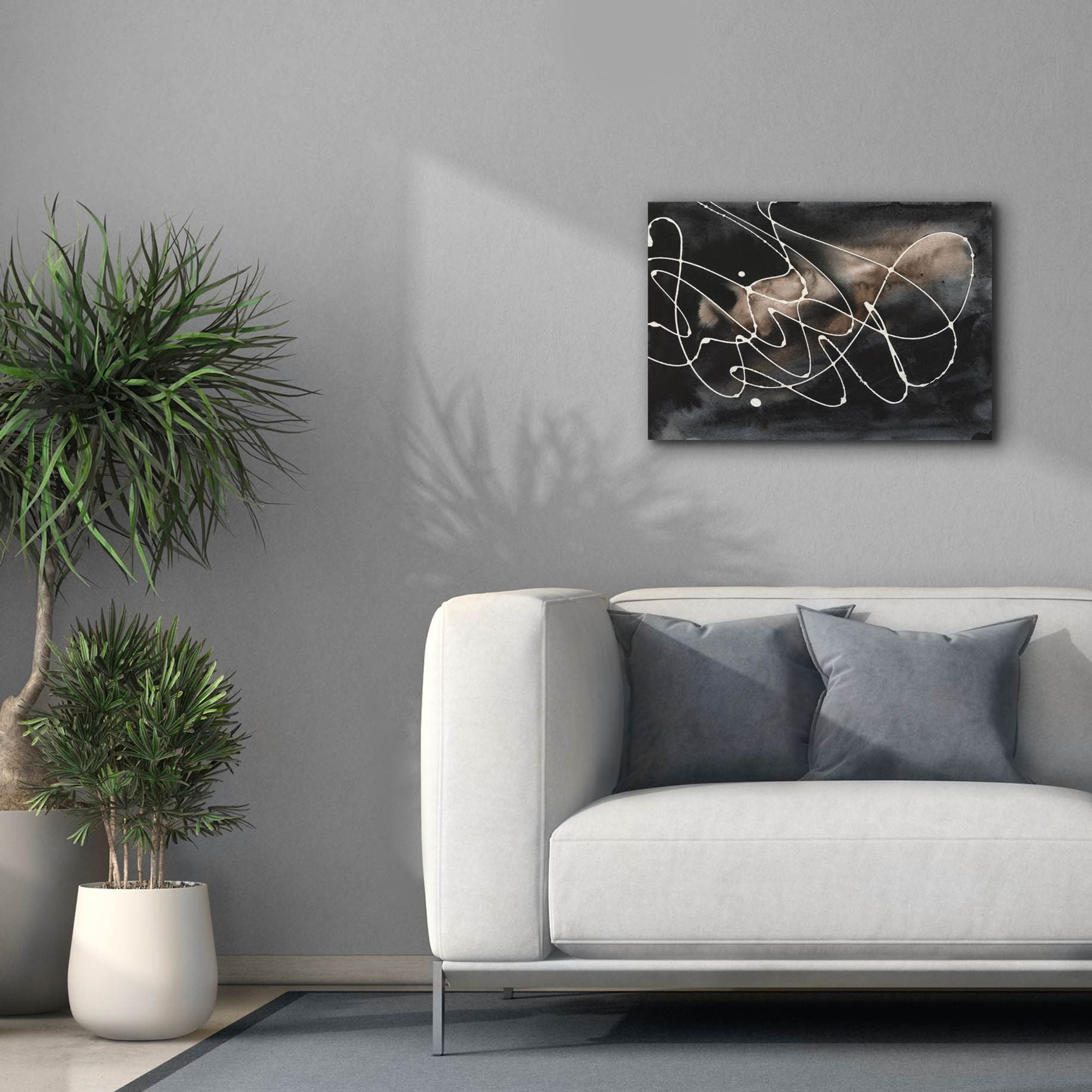 'Midnight Swirl III' by Regina Moore, Canvas Wall Art,26 x 18