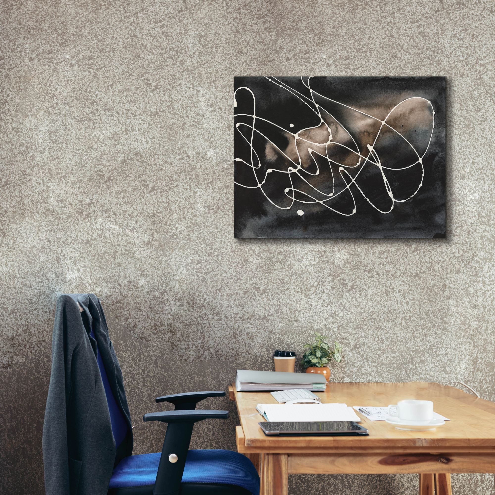 'Midnight Swirl III' by Regina Moore, Canvas Wall Art,34 x 26