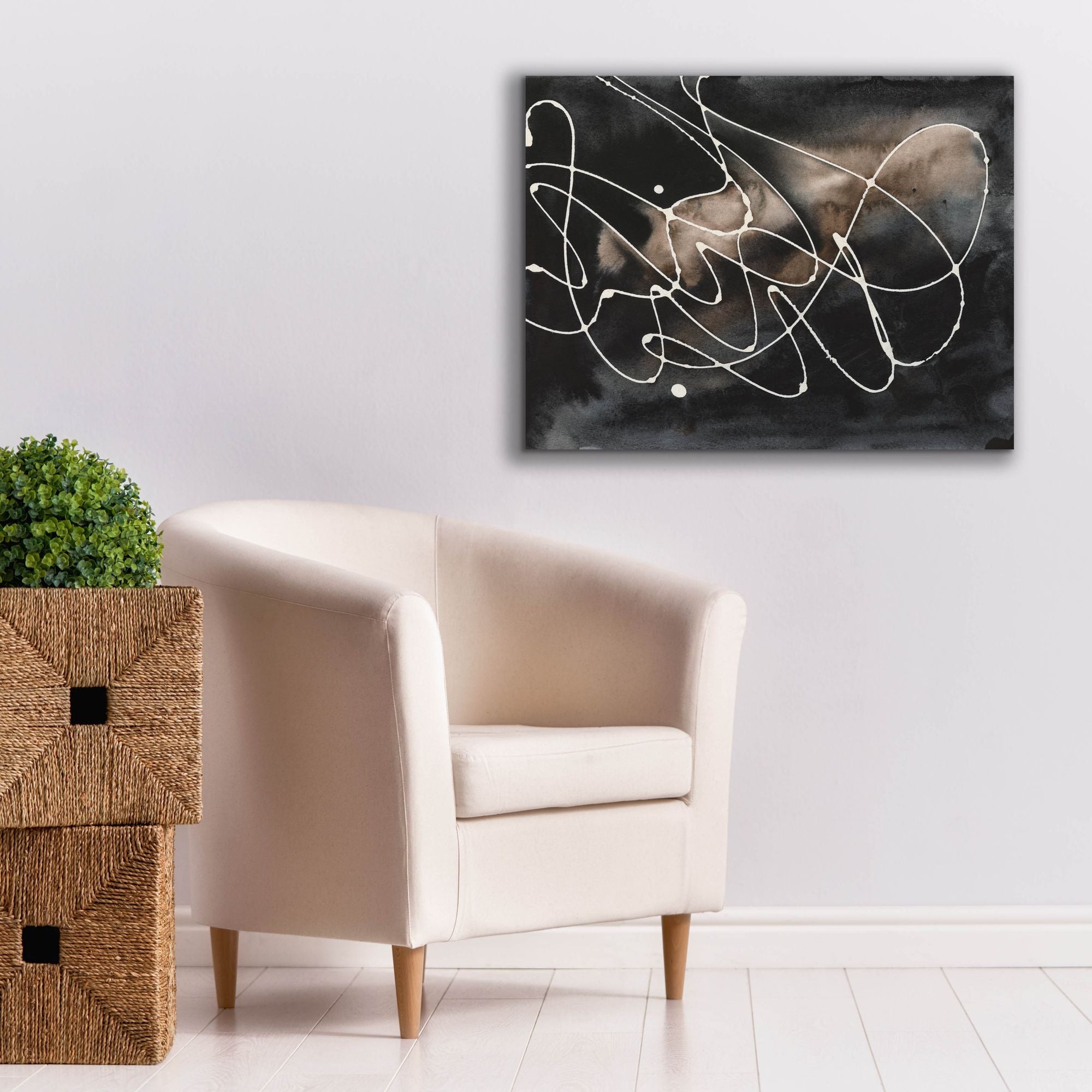 'Midnight Swirl III' by Regina Moore, Canvas Wall Art,34 x 26
