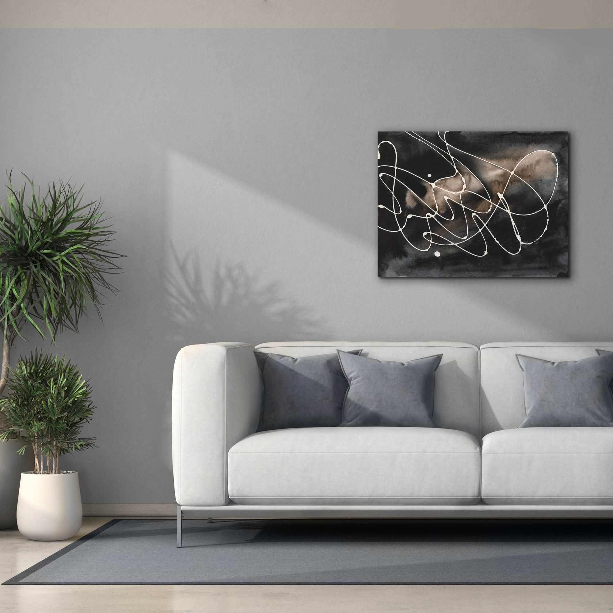 'Midnight Swirl III' by Regina Moore, Canvas Wall Art,34 x 26