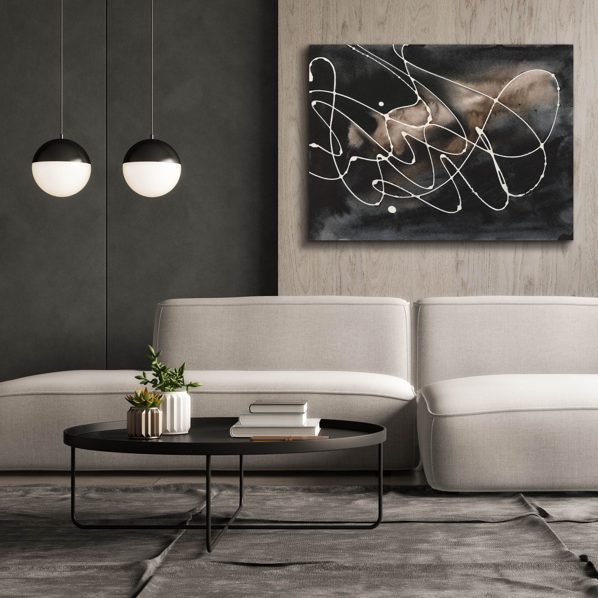'Midnight Swirl III' by Regina Moore, Canvas Wall Art,54x40