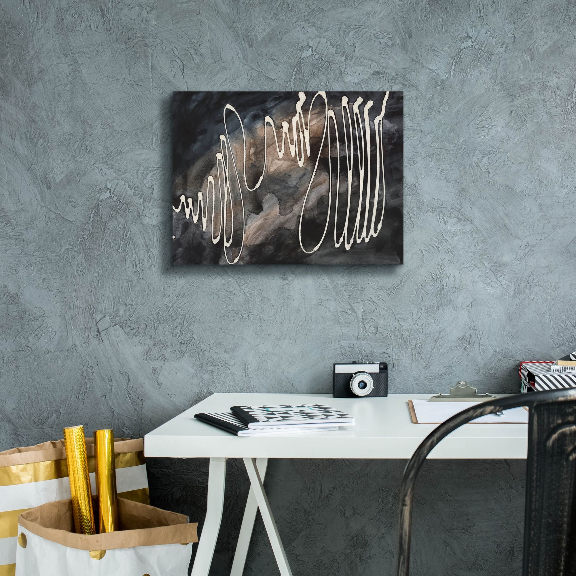 'Midnight Swirl IV' by Regina Moore, Canvas Wall Art,16 x 12