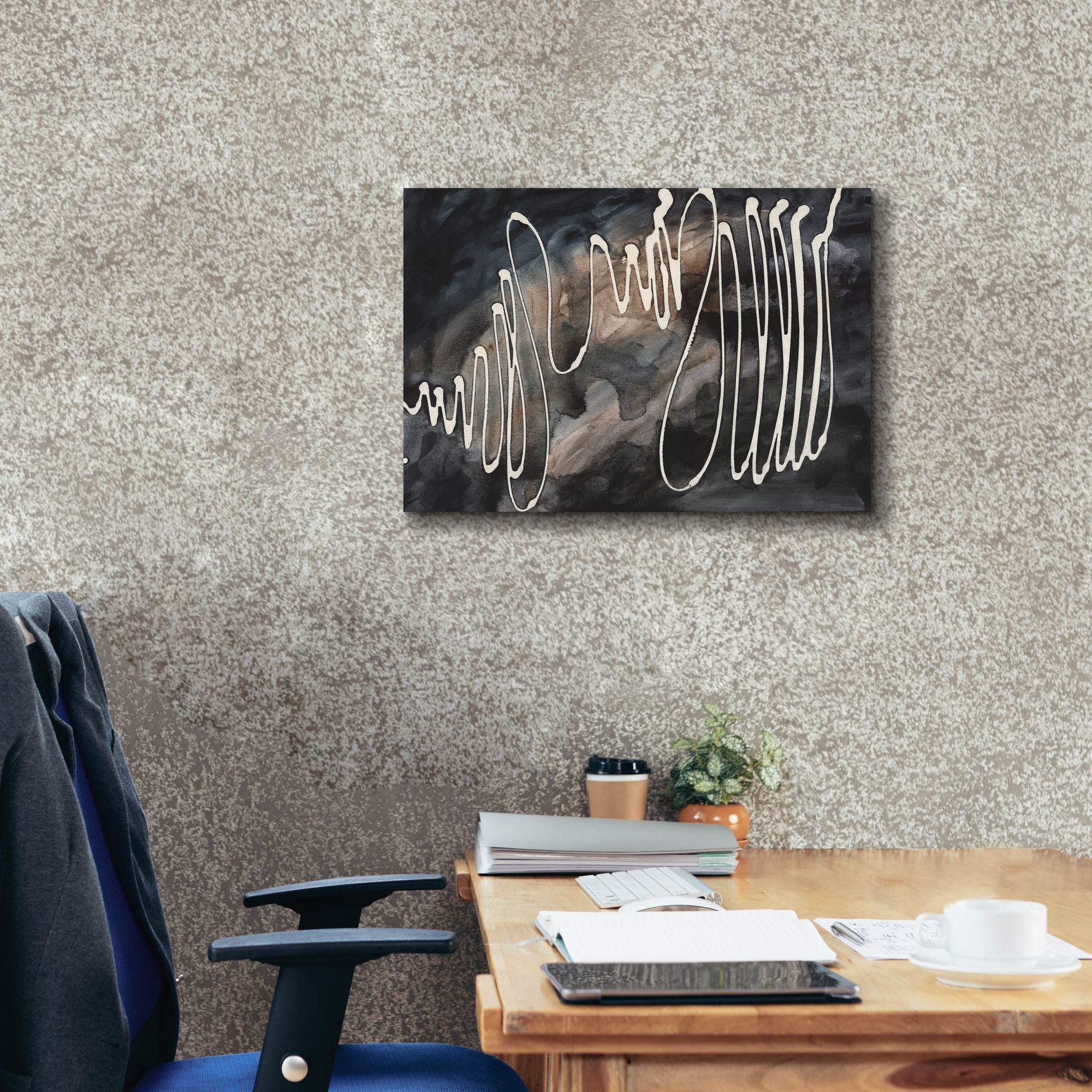 'Midnight Swirl IV' by Regina Moore, Canvas Wall Art,26 x 18